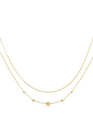 Double Layered Star Necklace