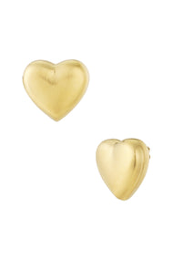 Soft heart studs earrings