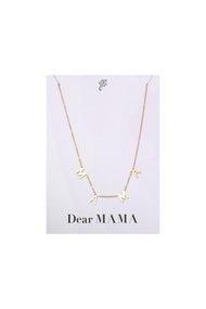 Necklace Dear Mama Gold Color Stainless Steel