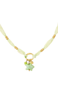 starry necklace - green and