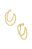Organic braided hoop earrings