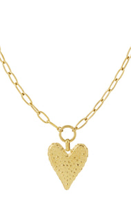 Chunky Heart long Necklace