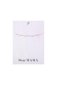 Bracelet Dear Mama Silver Color Stainless Steel