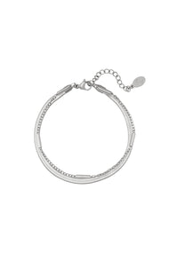 stainless steel bracelet double chained