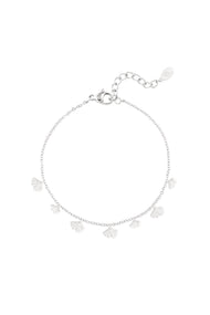 Classic bracelet with shell charms - Silver Color color