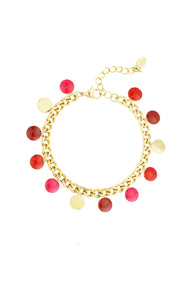 bracelet red coin
