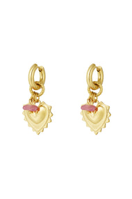 bold heart earrings