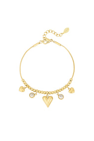 gleaming heart bracelet