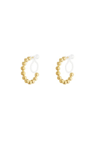 Shiny bead Clip Earrings