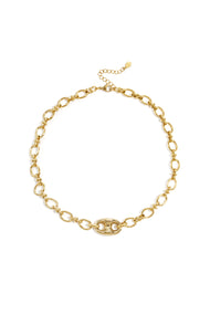 Necklace with button detail