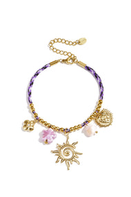 Stainless Steel Charm Bracelets Flower Casual Daily Romantic Series Women's jewelry