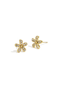 Stainless Steel Stud Earrings Flower Simple Daily Simple Series Women's jewelry