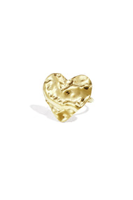 Statement ring structured heart