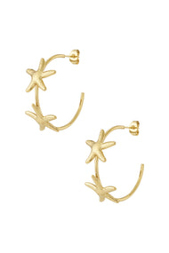 Star hoop Earrings