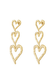 Stainless Steel Drop Earrings Heart Casual Daily