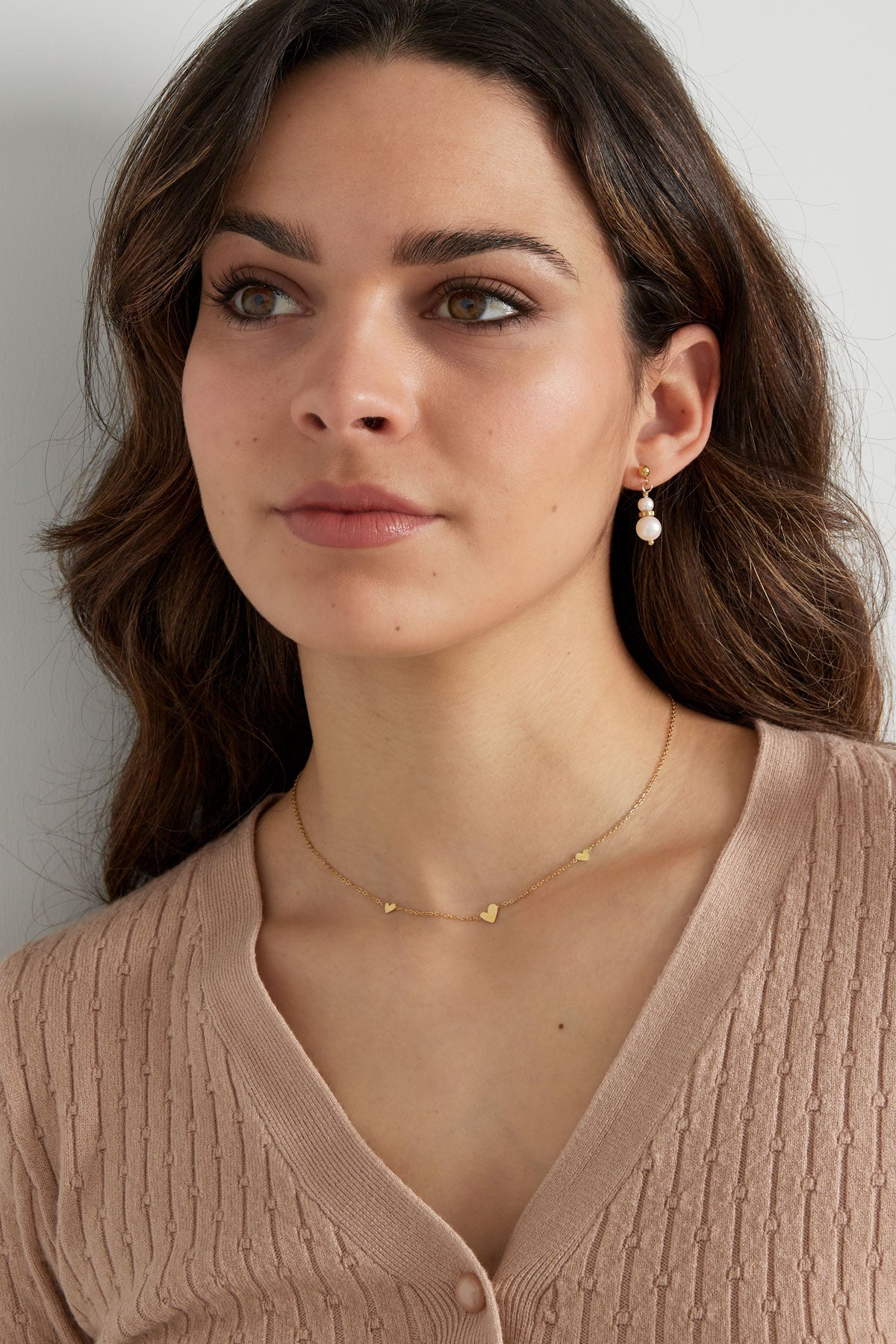 classic necklace with hearts