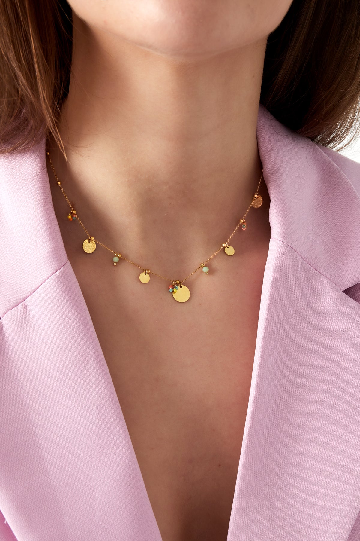 color pop coins necklace
