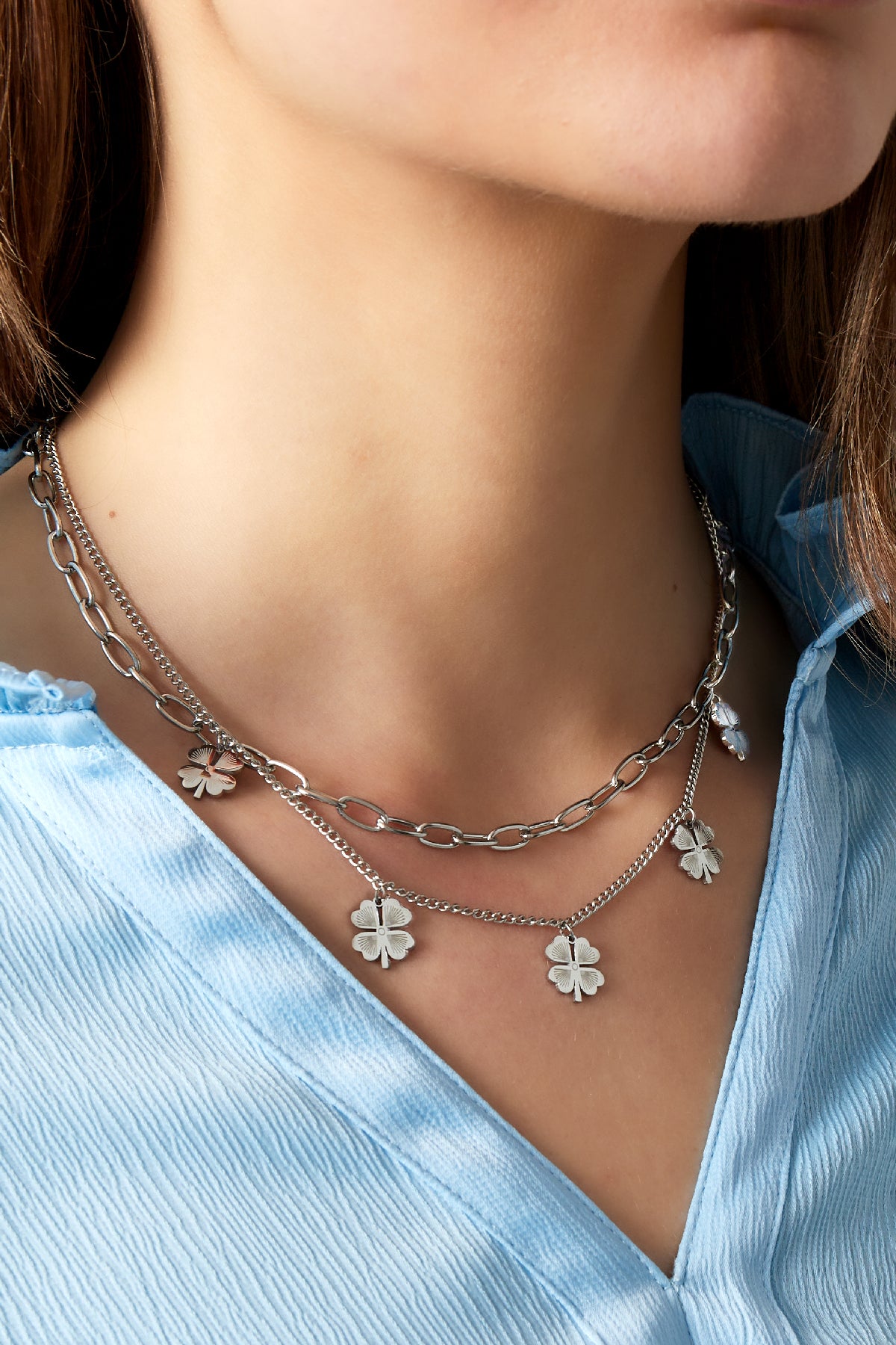 layered luck necklace