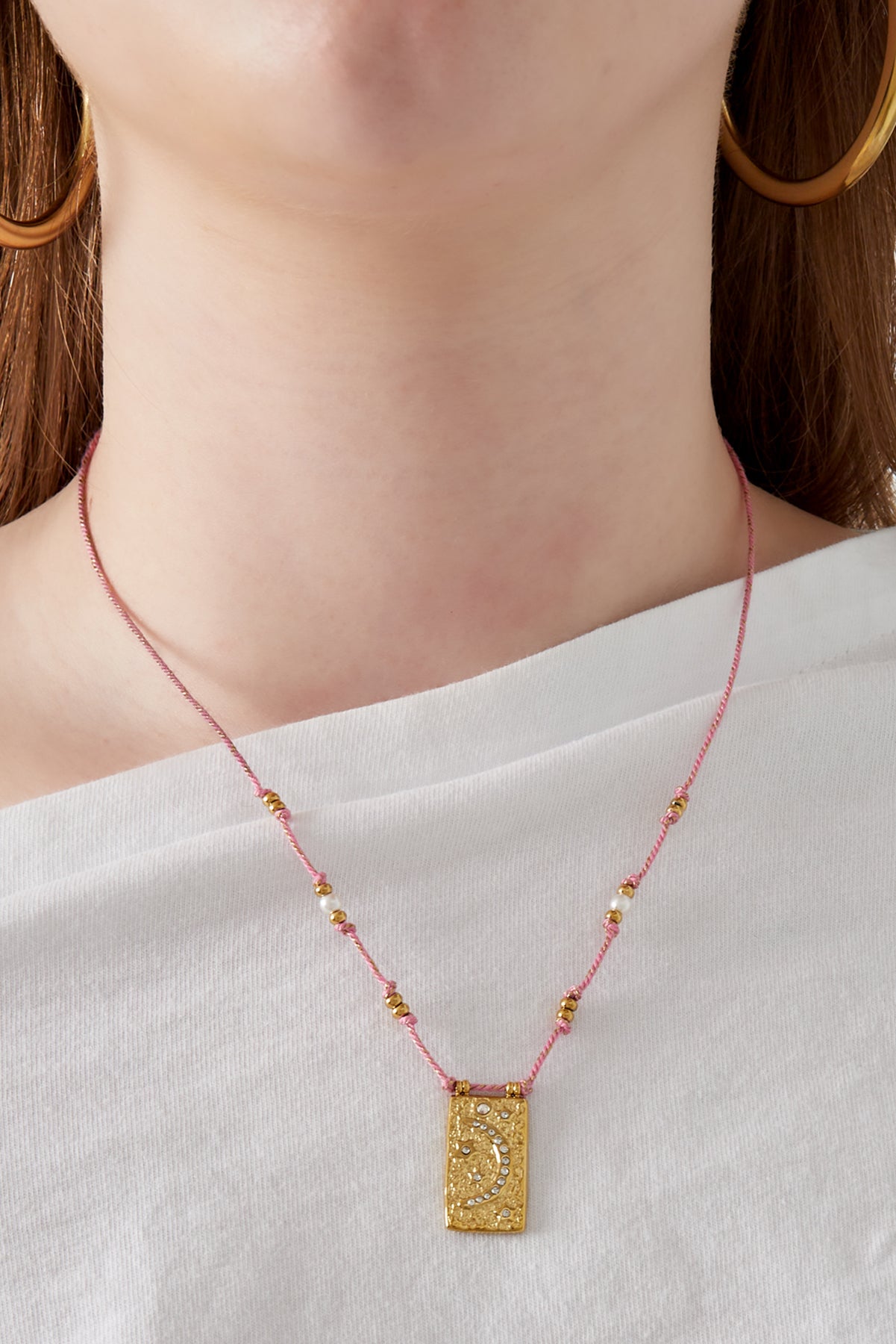 moony necklace - orange &
