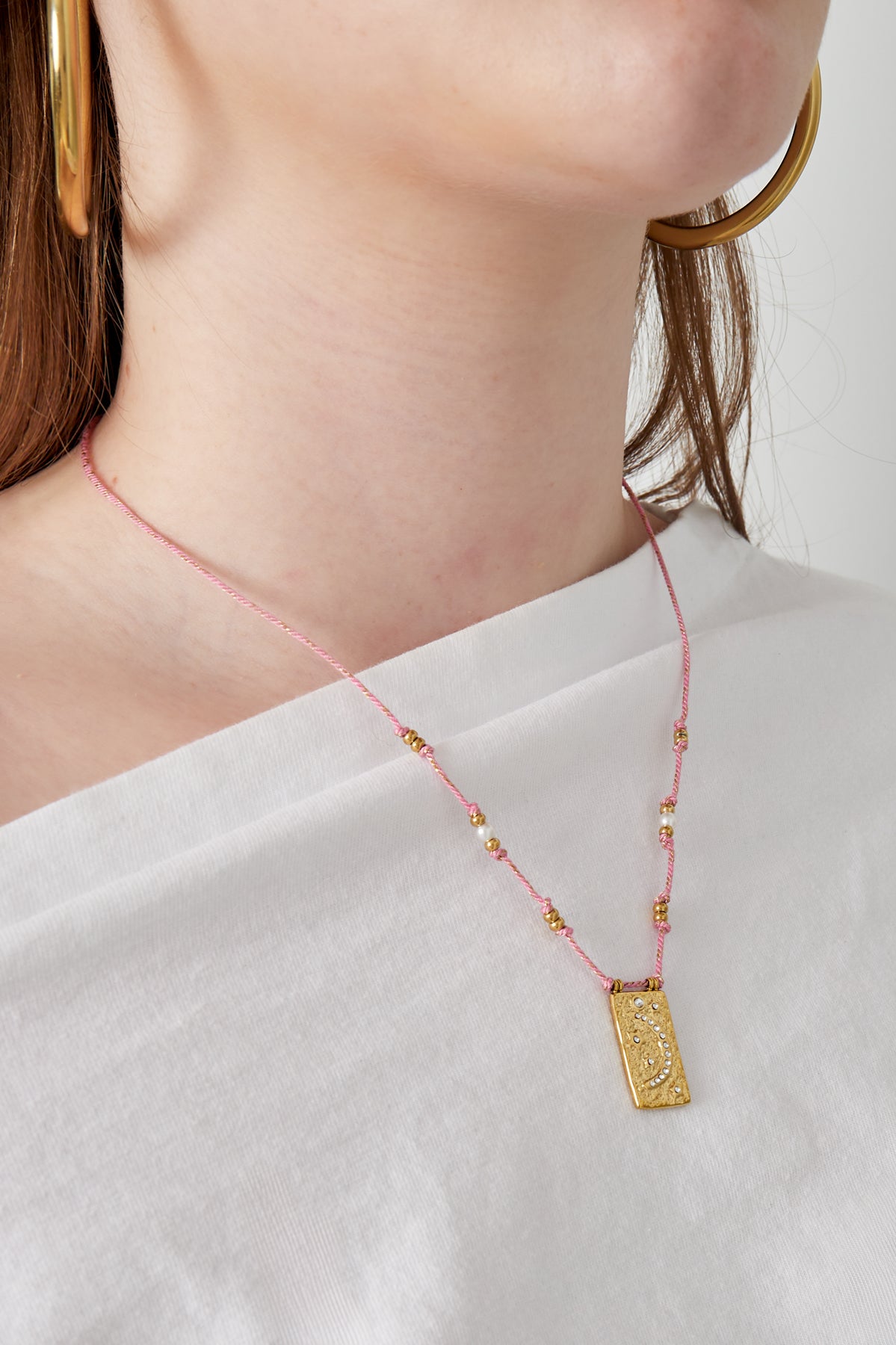 moony necklace - orange &