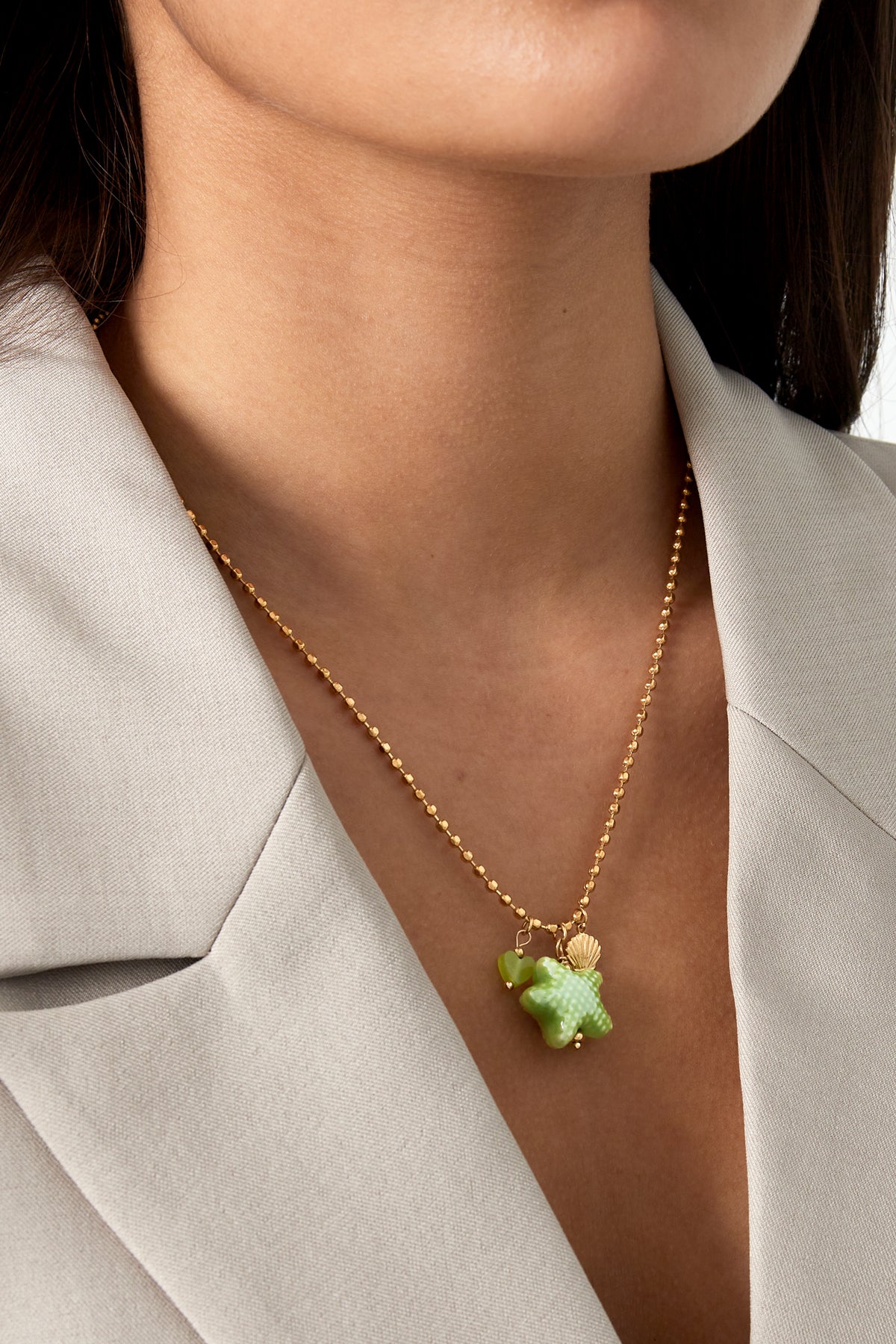beachside necklace - green &