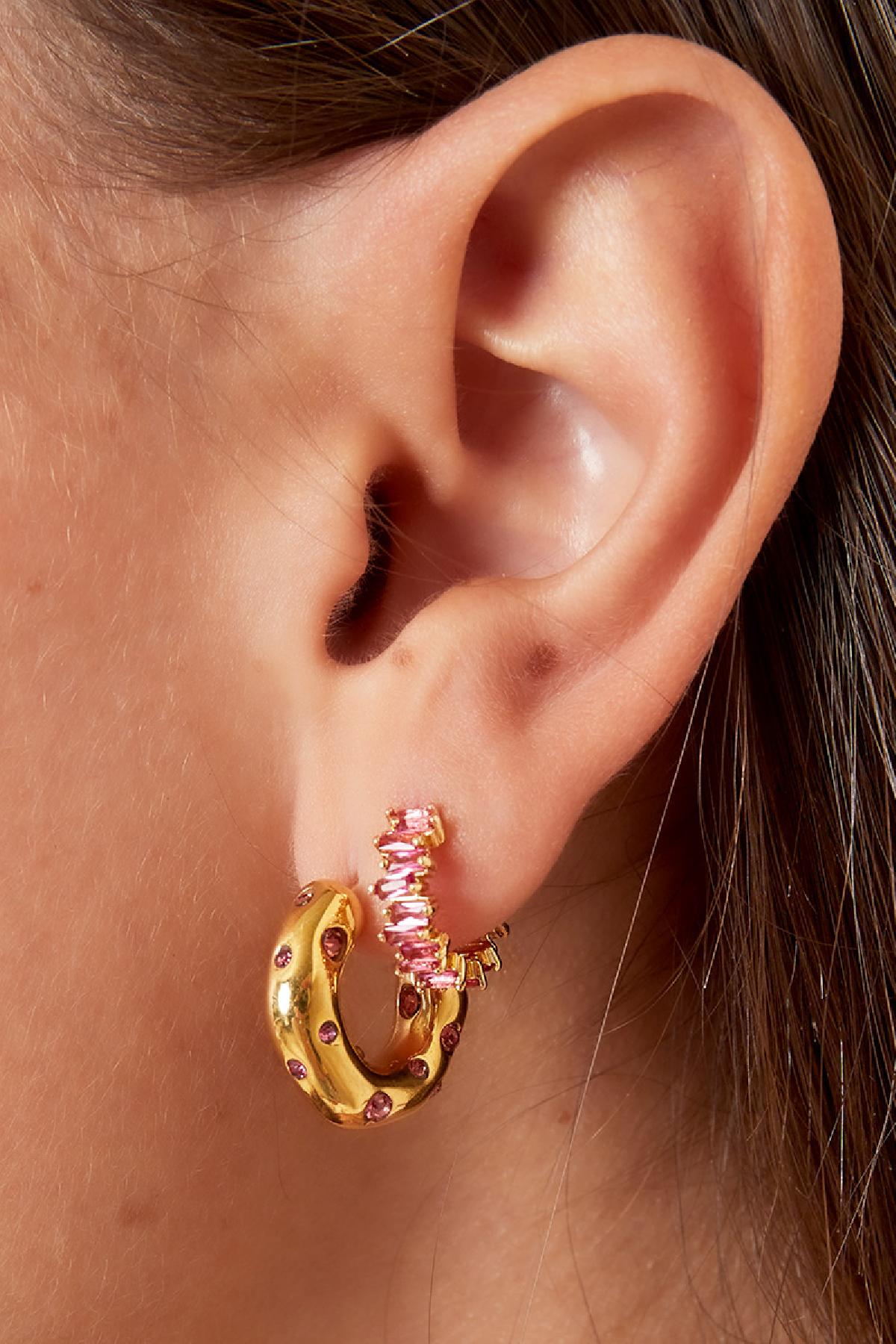 Earrings In Style Gold Color Copper