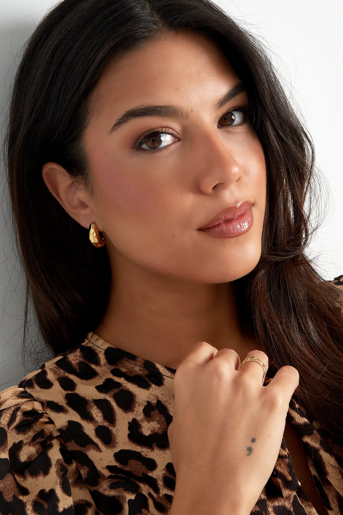 structured moon earrings