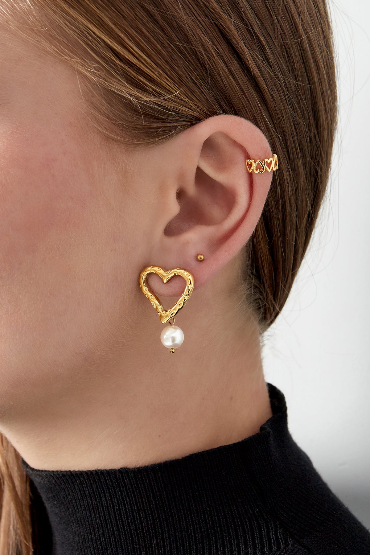 Earcuff Heart Bliss - Silver Color color