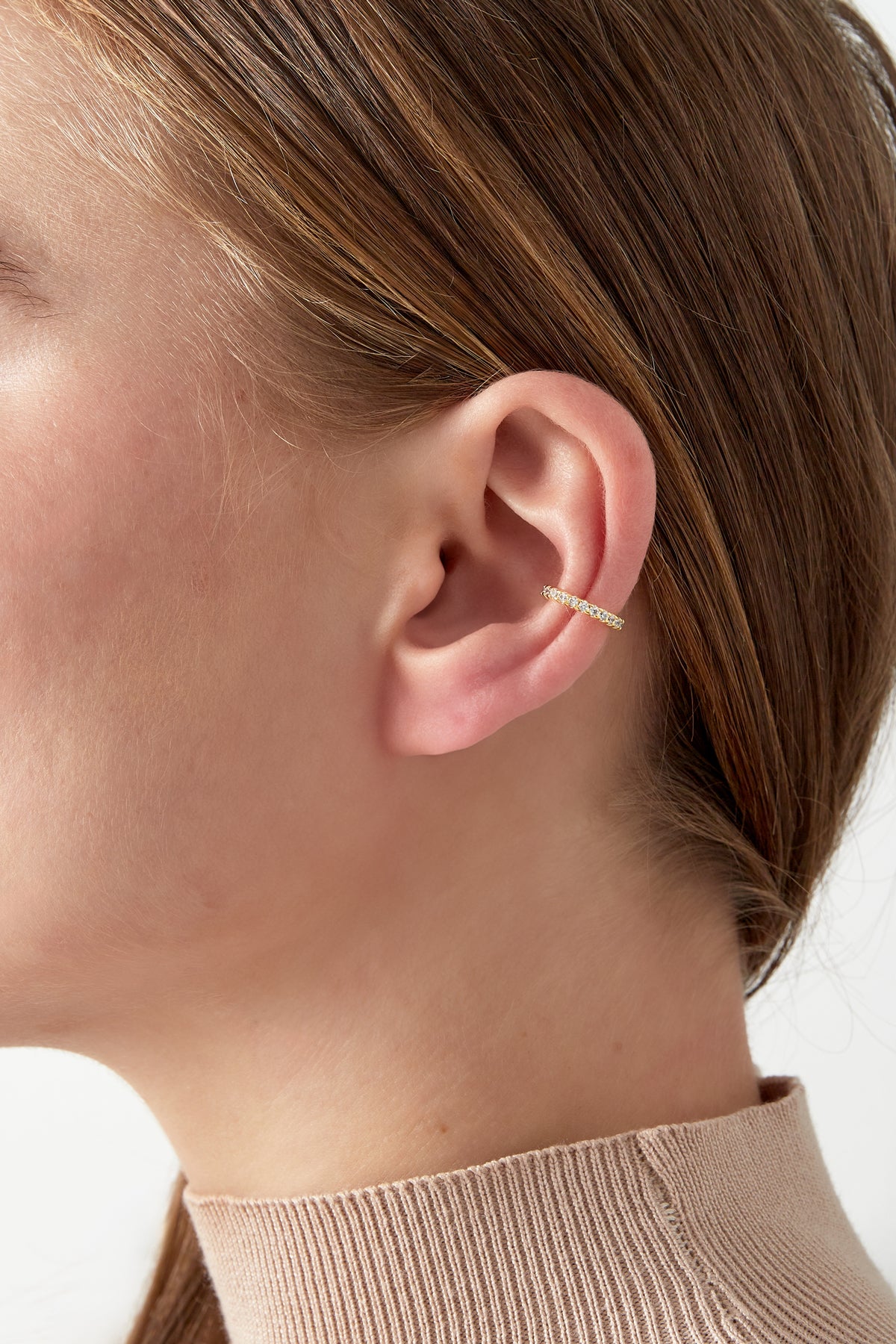 Earcuff Shimmer - Silver Color color