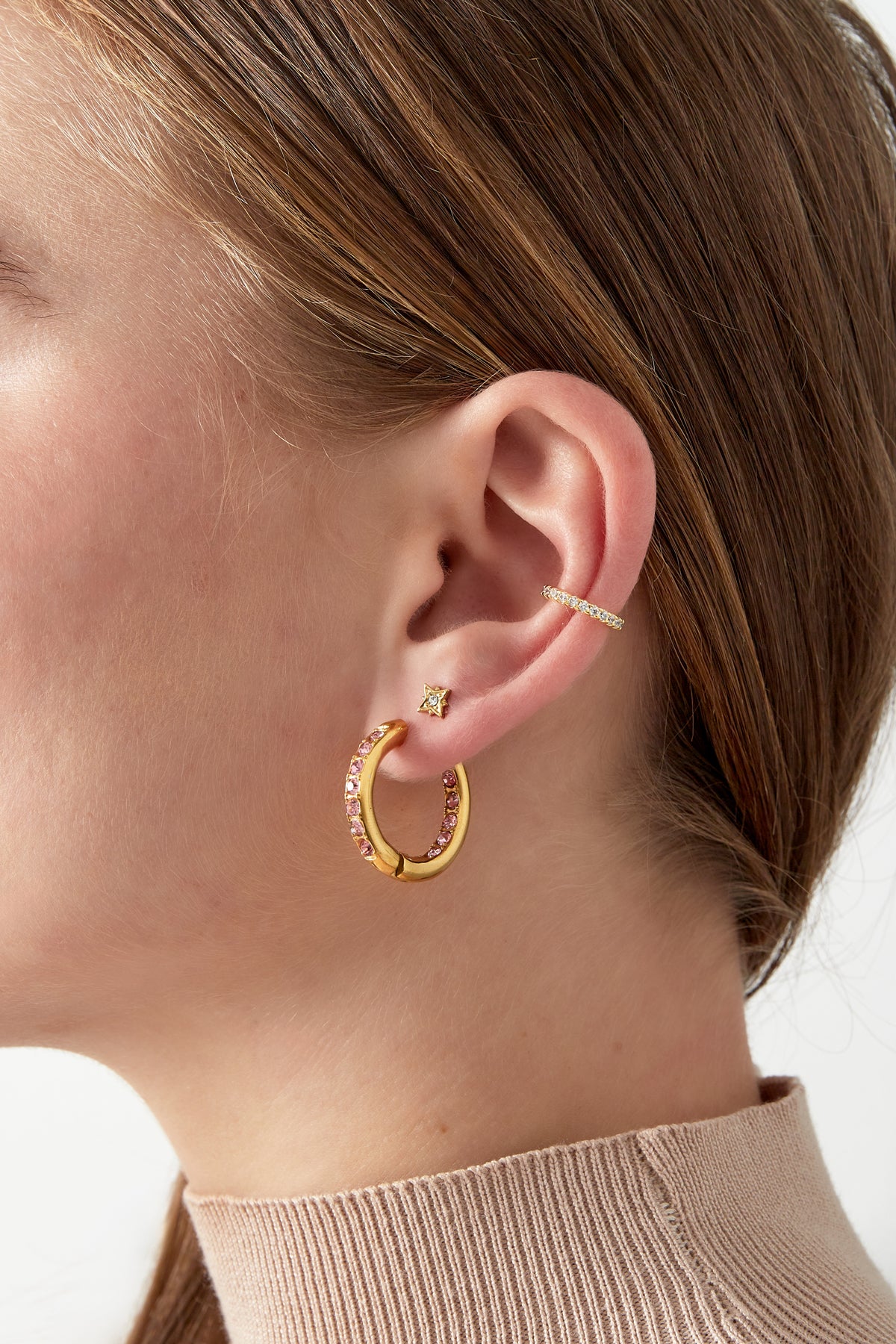 Earcuff Shimmer - Silver Color color