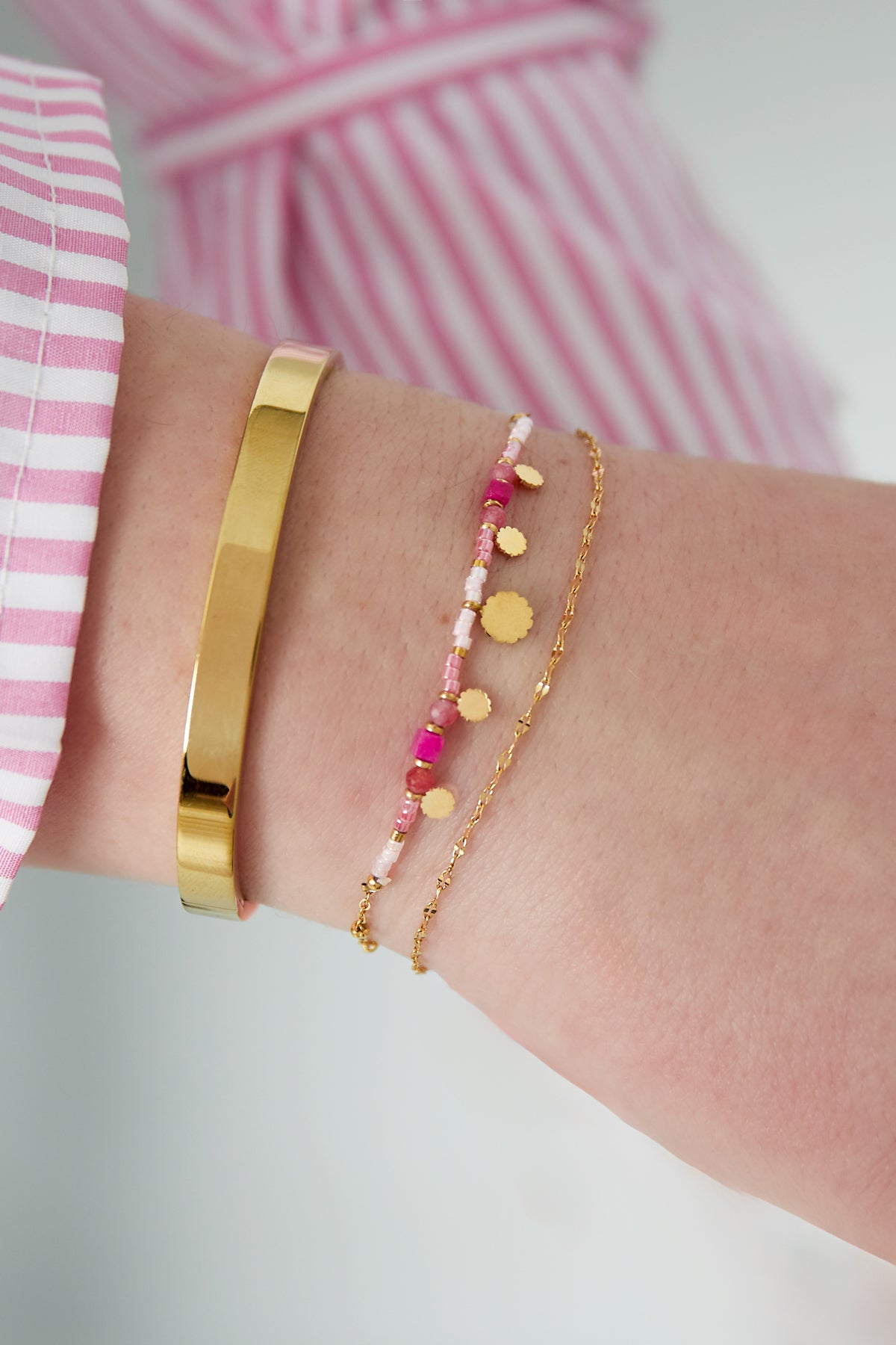 bracelet pink charms