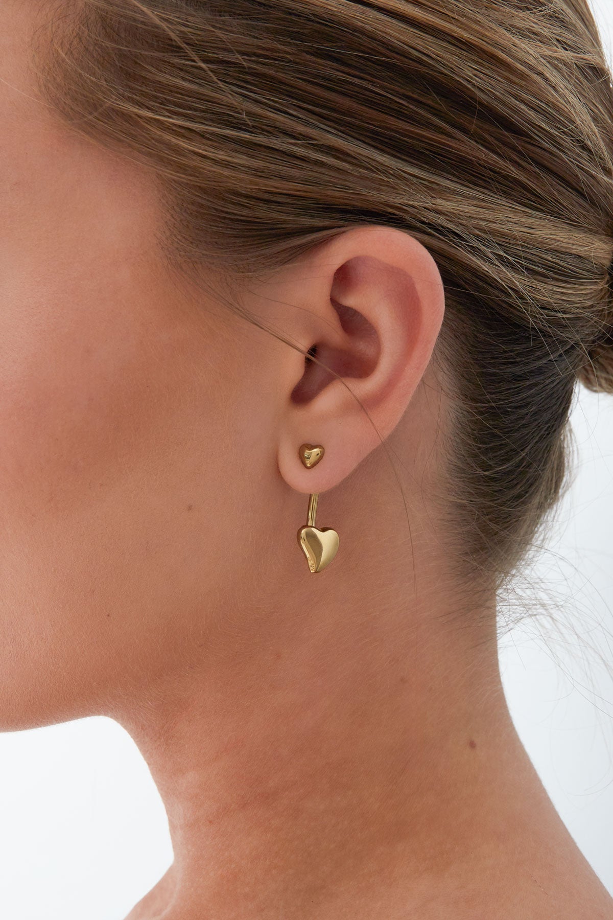 double heart earrings