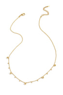 Necklace with alternating balls