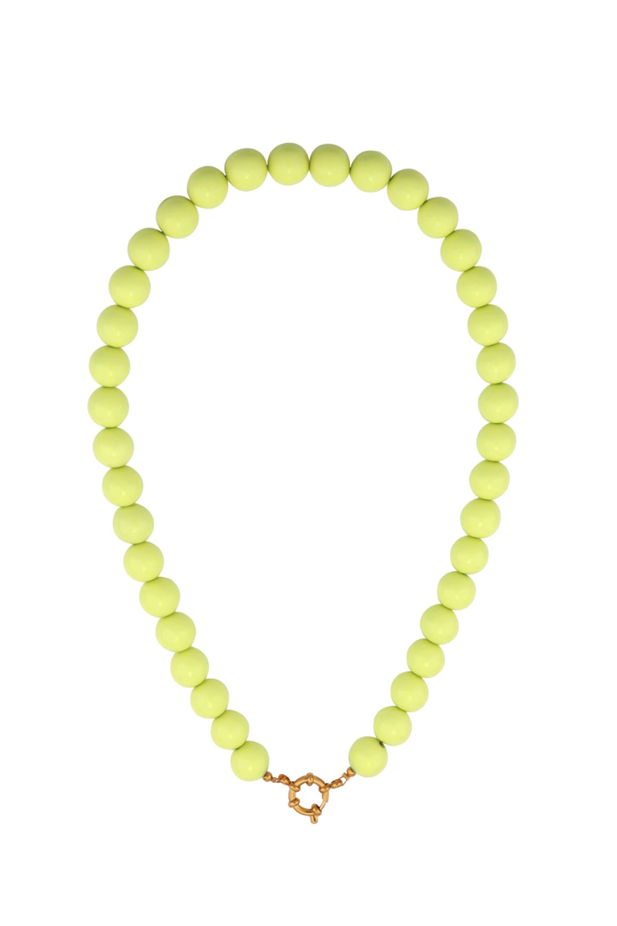 Beaded necklace with front closure - 12mm