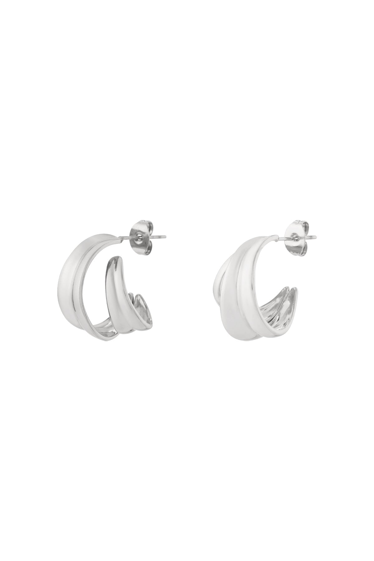Polished loop earrings
