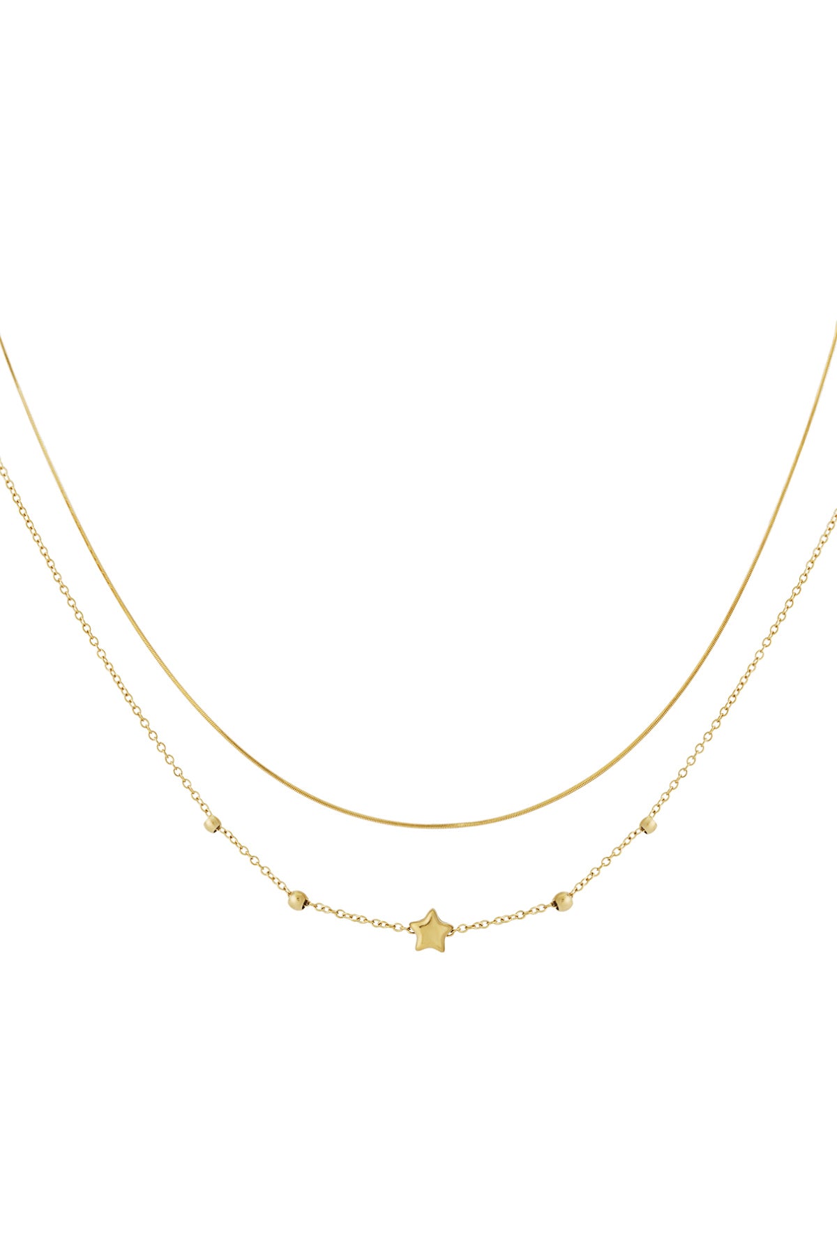 Double Layered Star Necklace