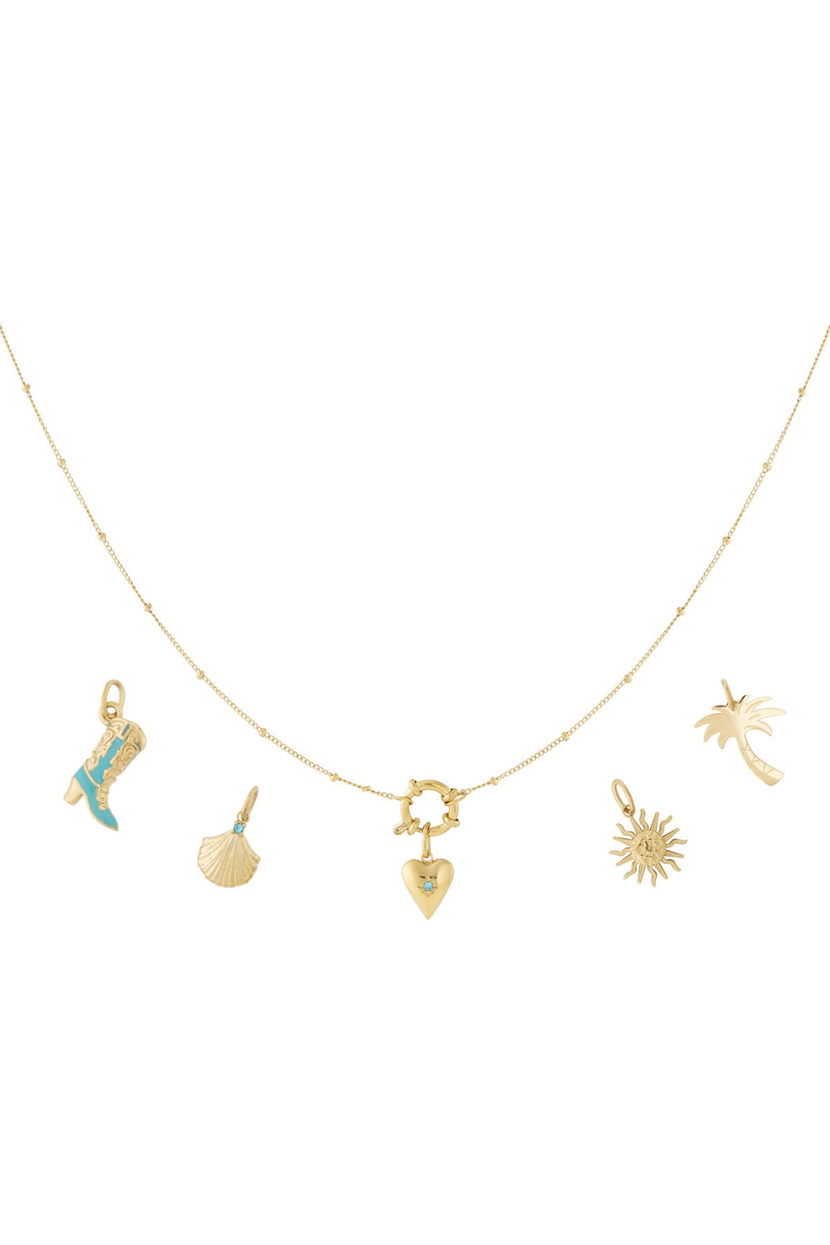 Heart with boot DIY necklace