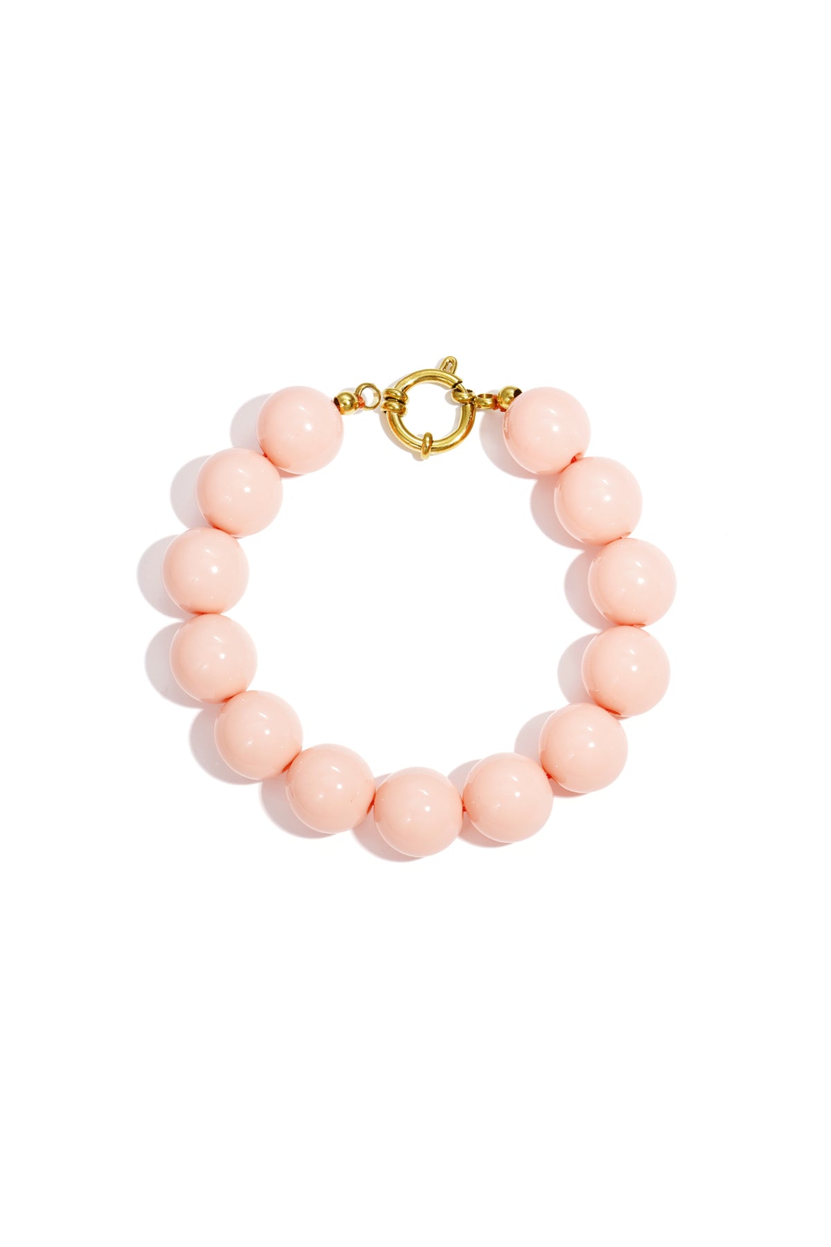 Bracelet with large beads and front closure