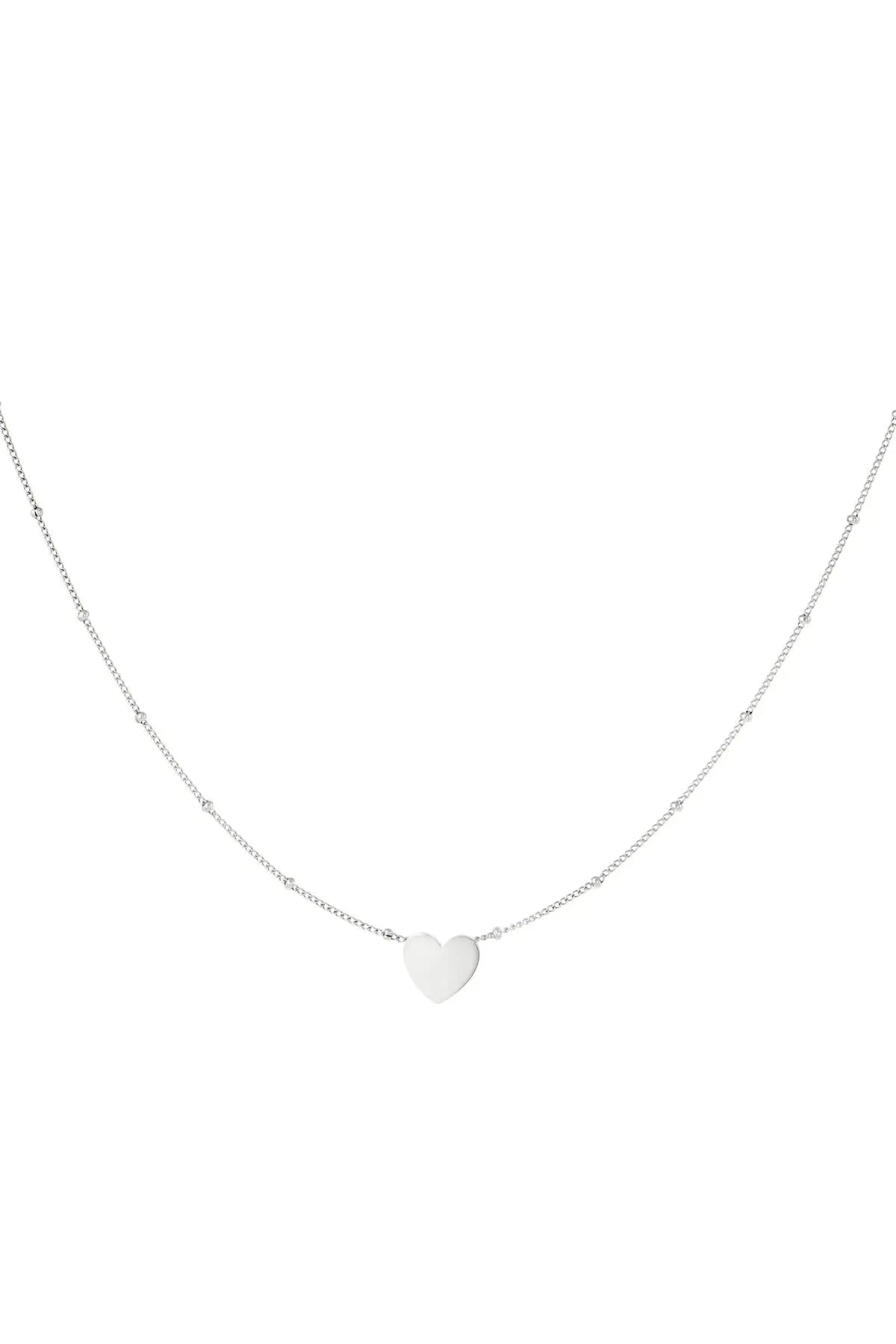 Minimalistic necklace heart Gold Color Stainless Steel