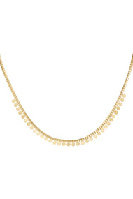 Necklace coins - Silver Color Stainless Steel