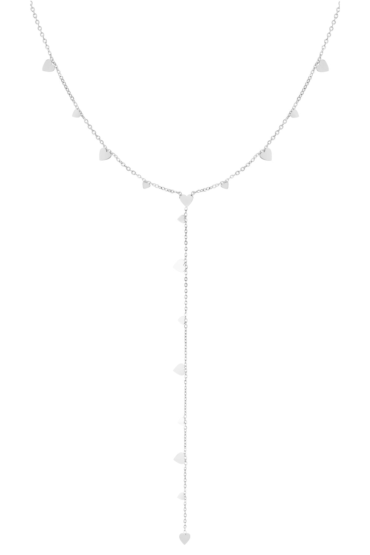 Necklace coins with center piece - Silver Color color