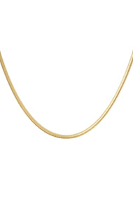 necklace flat with print - Gold color-4.0mm