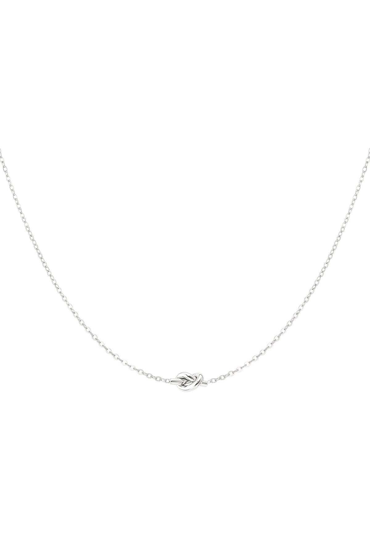 simple necklace with knotted charm