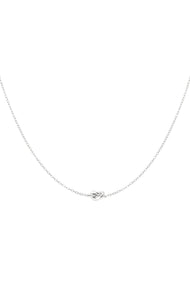 simple necklace with knotted charm
