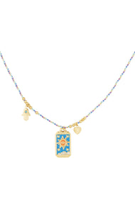 aurora necklace - blue &