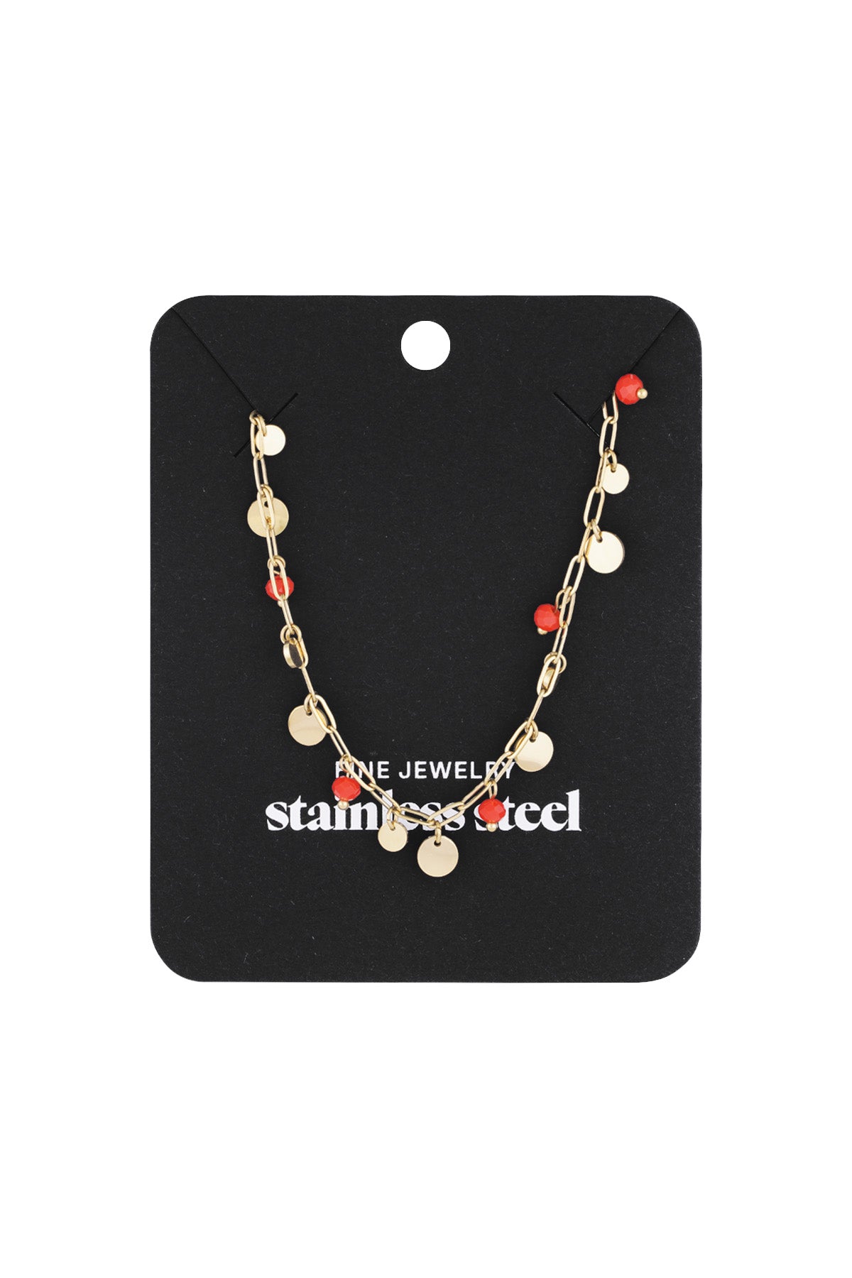 necklace mix of Gold color and red