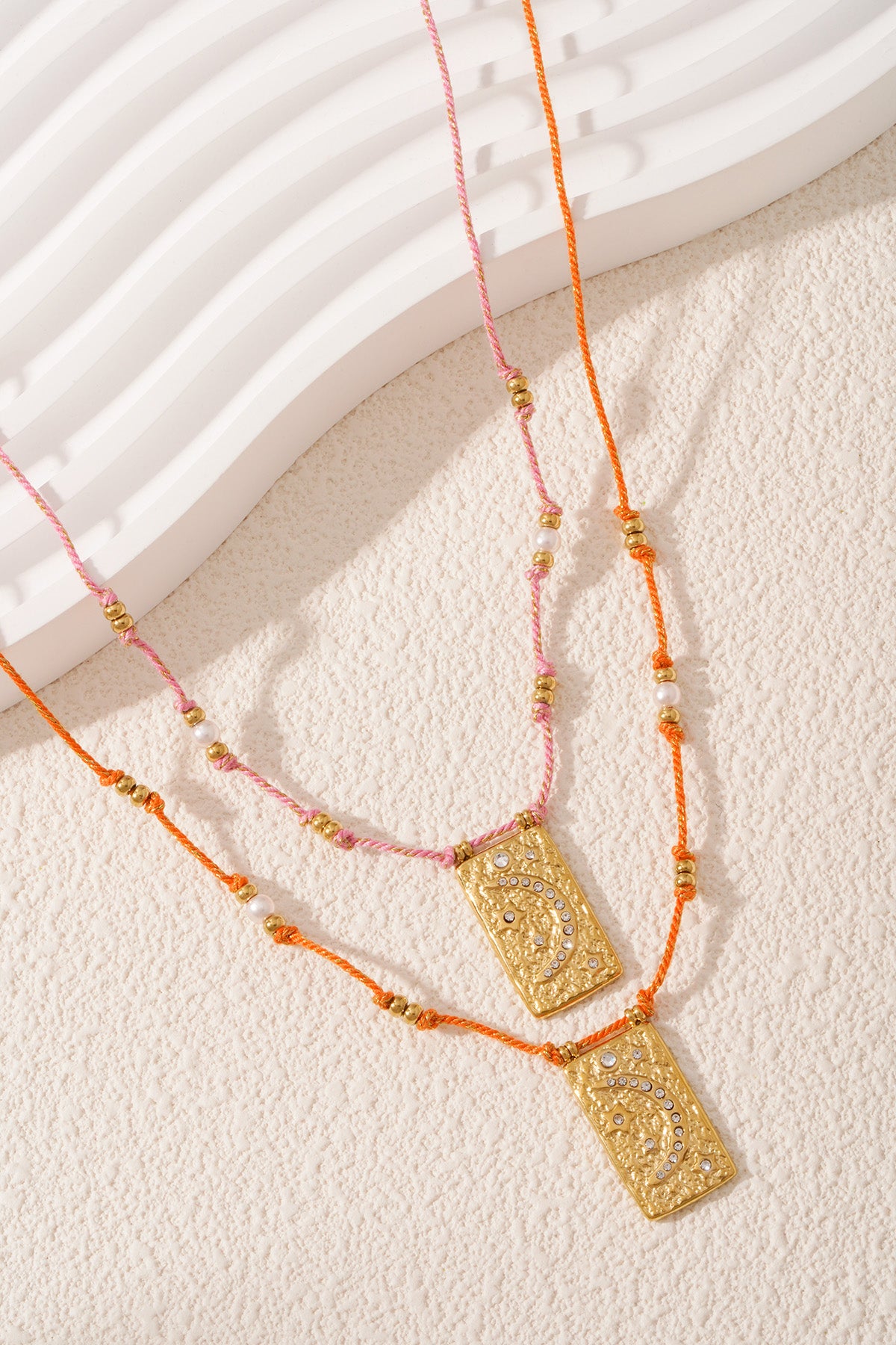 moony necklace - orange &