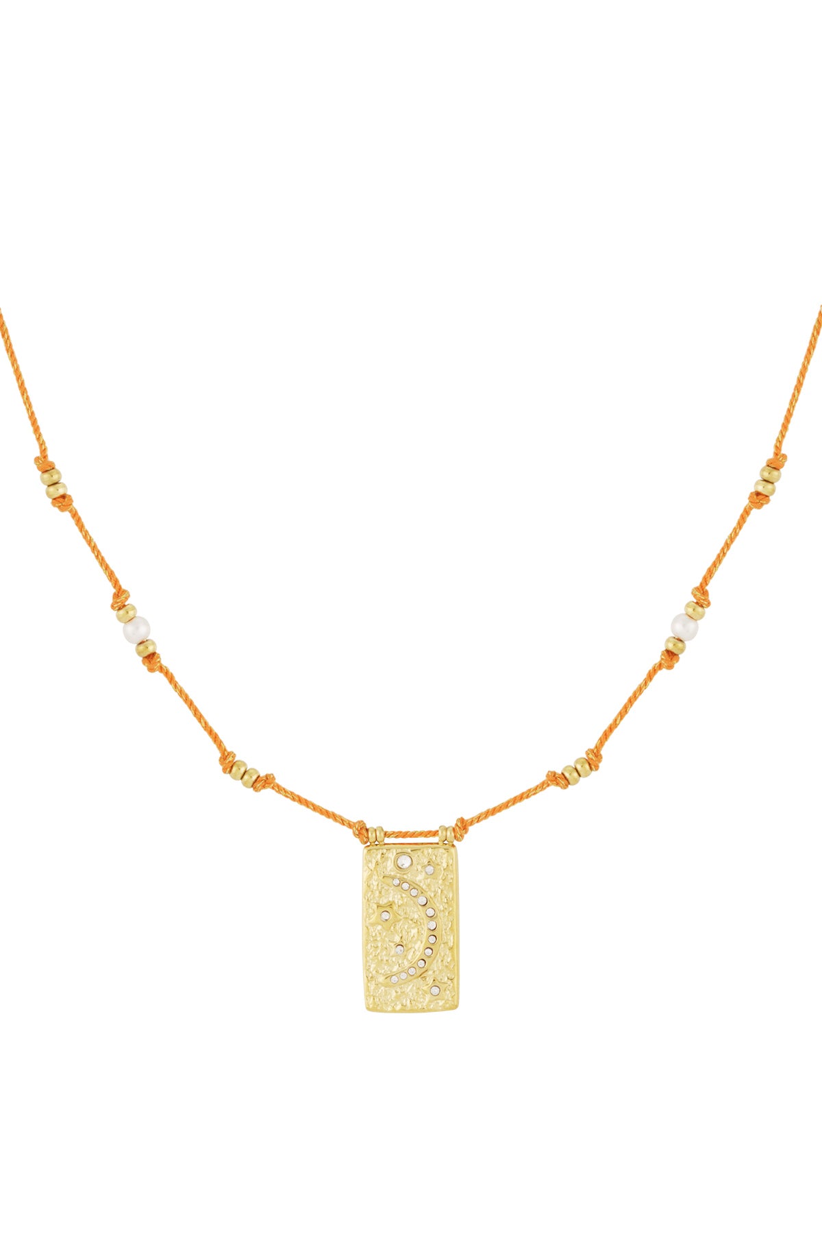 moony necklace - orange &