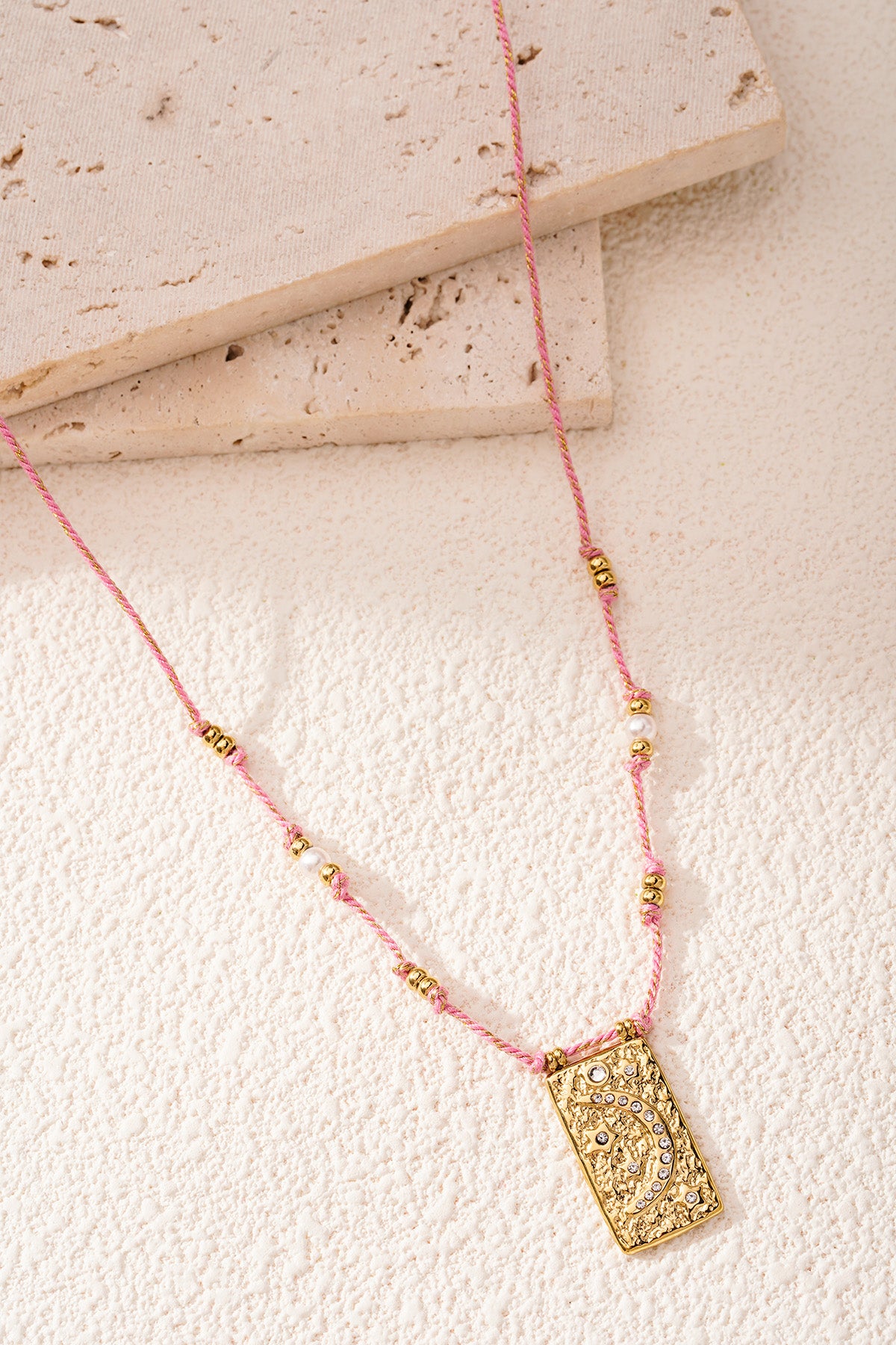 moony necklace - orange &