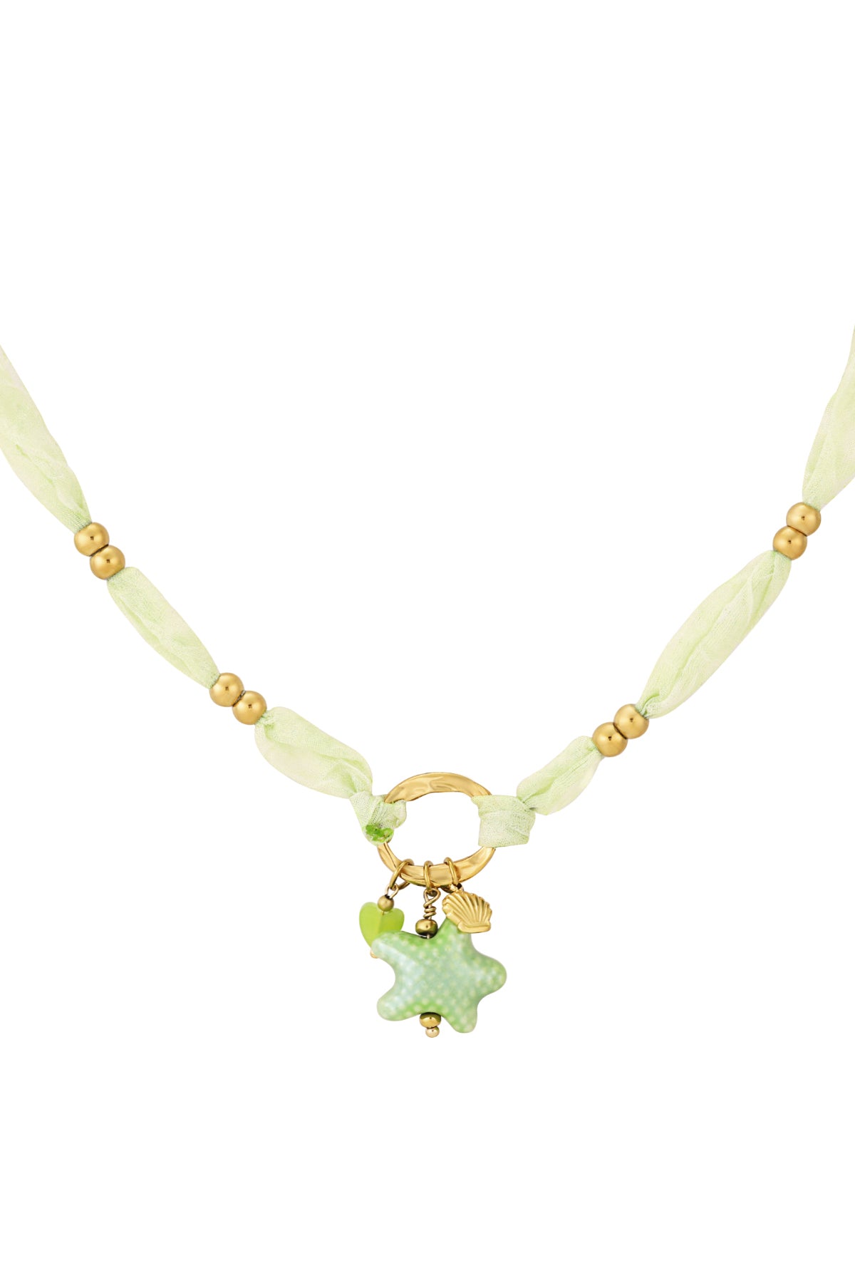 starry necklace - green and